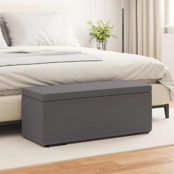 ARDEBO.de - Hocker Grau 101 x 41 x 40 cm Kunstleder und Engineering Holz