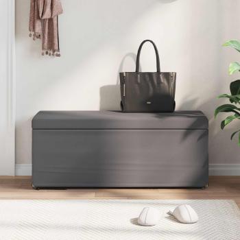 Hocker Grau 101 x 41 x 40 cm Kunstleder und Engineering Holz