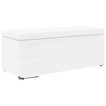 ARDEBO.de - Hocker Weiß 101 x 41 x 40 cm Kunstleder und Engineering Holz