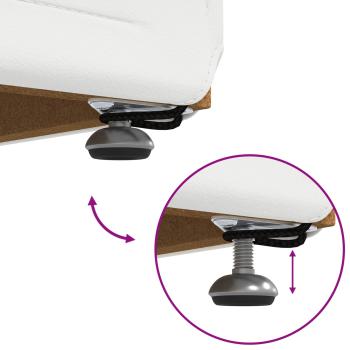 Hocker Weiß 101 x 41 x 40 cm Kunstleder und Engineering Holz