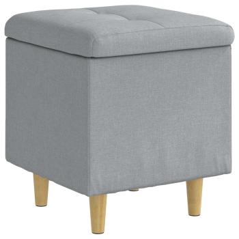 Ottoman mit Stauraum Hellgrau 40 x 40 x 45 cm Stoff