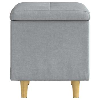 Ottoman mit Stauraum Hellgrau 40 x 40 x 45 cm Stoff