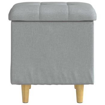 Ottoman mit Stauraum Hellgrau 40 x 40 x 45 cm Stoff