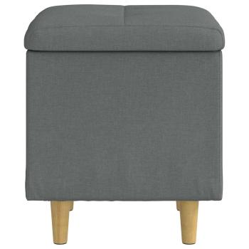 Ottoman mit Stauraum Dunkelgrau 40 x 40 x 45 cm Stoff