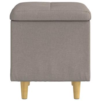 Aufbewahrungsottomane mit Kissen Taupe 40 x 40 x 45 cm Stoff