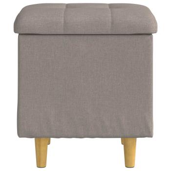 Aufbewahrungsottomane mit Kissen Taupe 40 x 40 x 45 cm Stoff