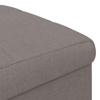 Aufbewahrungsottomane mit Kissen Taupe 40 x 40 x 45 cm Stoff