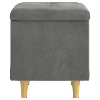 Ottoman mit Stauraum Dunkelgrau 40 x 40 x 45 cm Samt