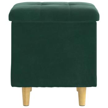 Aufbewahrungsottomane Dunkelgrün 40 x 40 x 45 cm Samt
