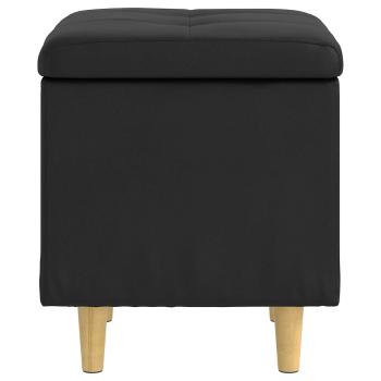 Ottoman mit Stauraum Schwarz 40 x 40 x 45 cm Kunstleder