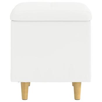 Aufbewahrungsottomane Weiß 40 x 40 x 45 cm Kunstleder