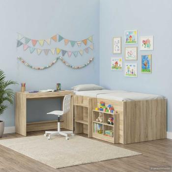 Bett-Schreibtisch Sonoma-Eiche Holzwerkstoff 100 x 45 x 75 cm