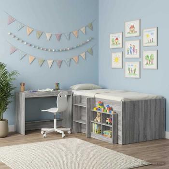 Bett-Schreibtisch Sonoma-Grau Holzwerkstoff 100 x 45 x 75 cm