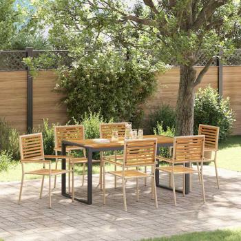 ARDEBO.de - Garten Essgruppe 7 pcs Beige und Braun Poly-Rattan