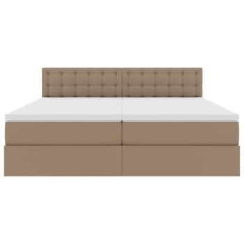 Aufbewahrungsbett Cappuccino 180 x 200 cm Kunstleder