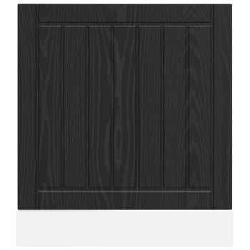 Küchenschrank Schwarz Eichen-Optik 60 x 1,5 x 67 cm