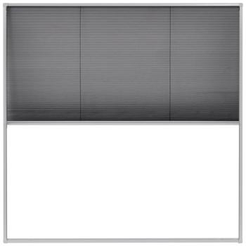 Insektenschutz-Plissee für Fenster Aluminium 120x120 cm