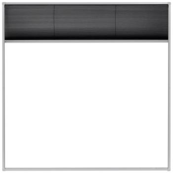 Insektenschutz-Plissee für Fenster Aluminium 120x120 cm