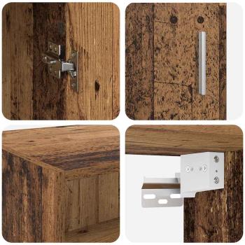 Aufbewahrungsschrank Altholz 80 x 42,5 x 225 cm Holzwerkstoff