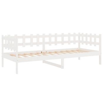 ARDEBO.de - Tagesbett ohne Matratze Weiß 80x200 cm Massivholz Kiefer