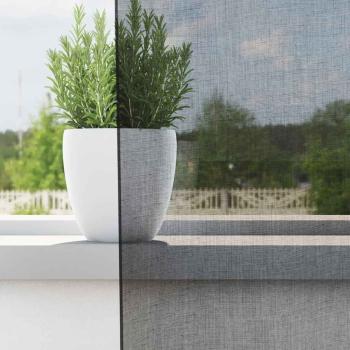 Voile Vorhänge mit Stangentaschen 2 Stk. Schwarz