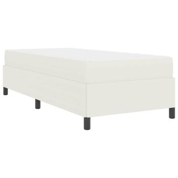 ARDEBO.de - Bettrahmen mit Matratze Creme 90 x 190 cm Stoff