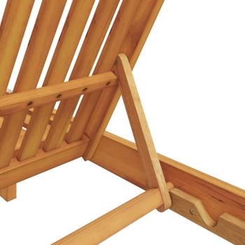 Sonnenliege Braun Massivholz Akazie