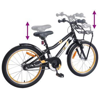Kinderfahrrad 18 Zoll für 5-7 Jahre alt Orange Schwarz