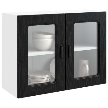 Küchenschrank Kalmar Schwarz Eichen-Optik 80 x 31 x 60 cm