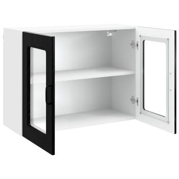 Küchenschrank Kalmar Schwarz Eichen-Optik 80 x 31 x 60 cm