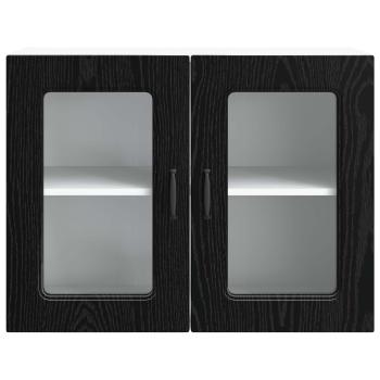 Küchenschrank Kalmar Schwarz Eichen-Optik 80 x 31 x 60 cm