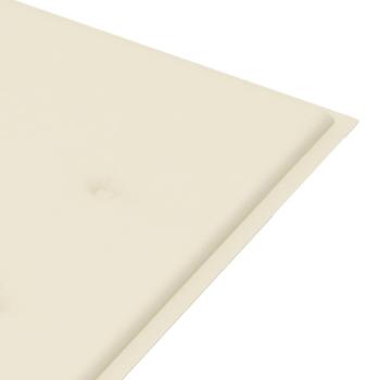 Gartenbank mit Auflage 120 cm Massivholz Akazie