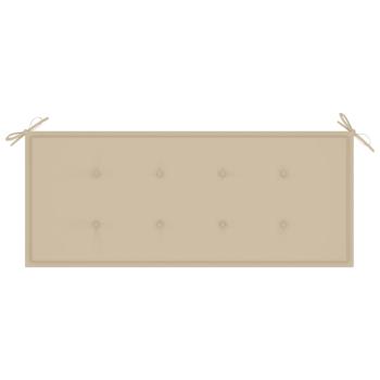 ARDEBO.de - Gartenbank mit Auflage 120 cm Massivholz Akazie