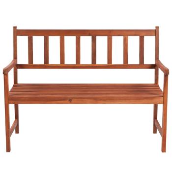 Gartenbank mit Auflage 120 cm Massivholz Akazie