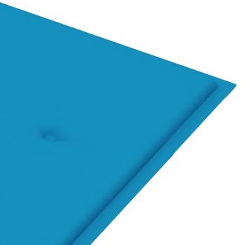 Gartenbank mit Auflage 120 cm Massivholz Akazie