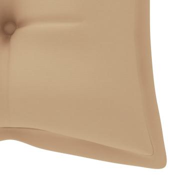 Gartenbank mit Auflage 120 cm Massivholz Akazie