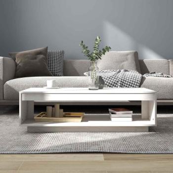 Couchtisch Weiß 110x50x33,5 cm Massivholz Kiefer