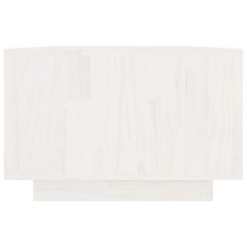 Couchtisch Weiß 110x50x33,5 cm Massivholz Kiefer