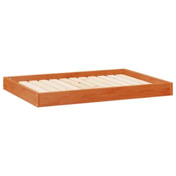 ARDEBO.de - Hundebett Wachsbraun 101,5 x 74 x 9 cm Massivholz Kiefer