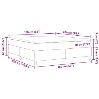 Boxspringbett Blau und Weiß 160 x 200 cm Cordstoff