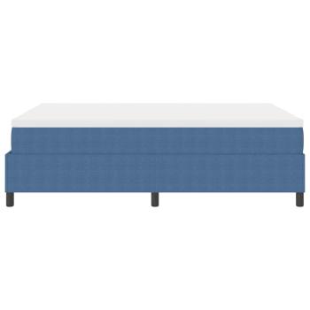 Boxspringbett Blau und Weiß 160 x 200 cm Cordstoff