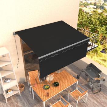 ARDEBO.de - Markise Manuell Einziehbar mit Rollo 3x2,5 m Anthrazit