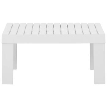 Lounge-Gartentisch Kunststoff Weiß