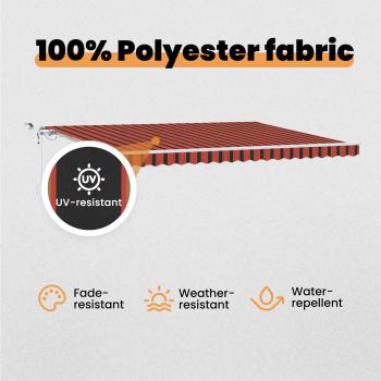 Einziehbare Markise Orange und Braun 450 x 350 cm