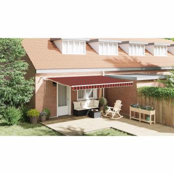 Einziehbare Markise Orange und Braun 450 x 350 cm