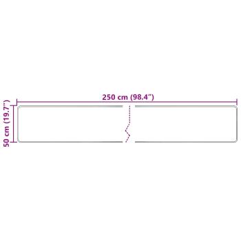 Teppichläufer MARSA Creme 50 x 250 cm Polyester und PVC