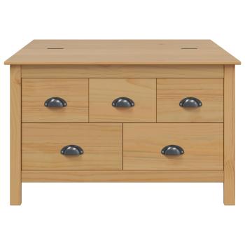 Couchtisch mit Schubladen HILL Honigbraun 79,5 x 79,5 x 49 cm