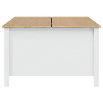 Couchtisch HILL Weiß und Honigbraun 79,5 x 79,5 x 49 cm