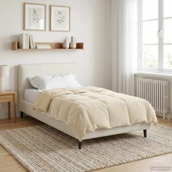 Ganzjahresbettdecke 140 x 220 cm 4 Jahreszeiten Creme