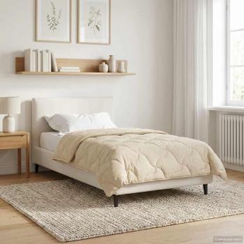 ARDEBO.de - Winterbettdecke 135 x 220 cm Winter Creme Atmungsaktiv